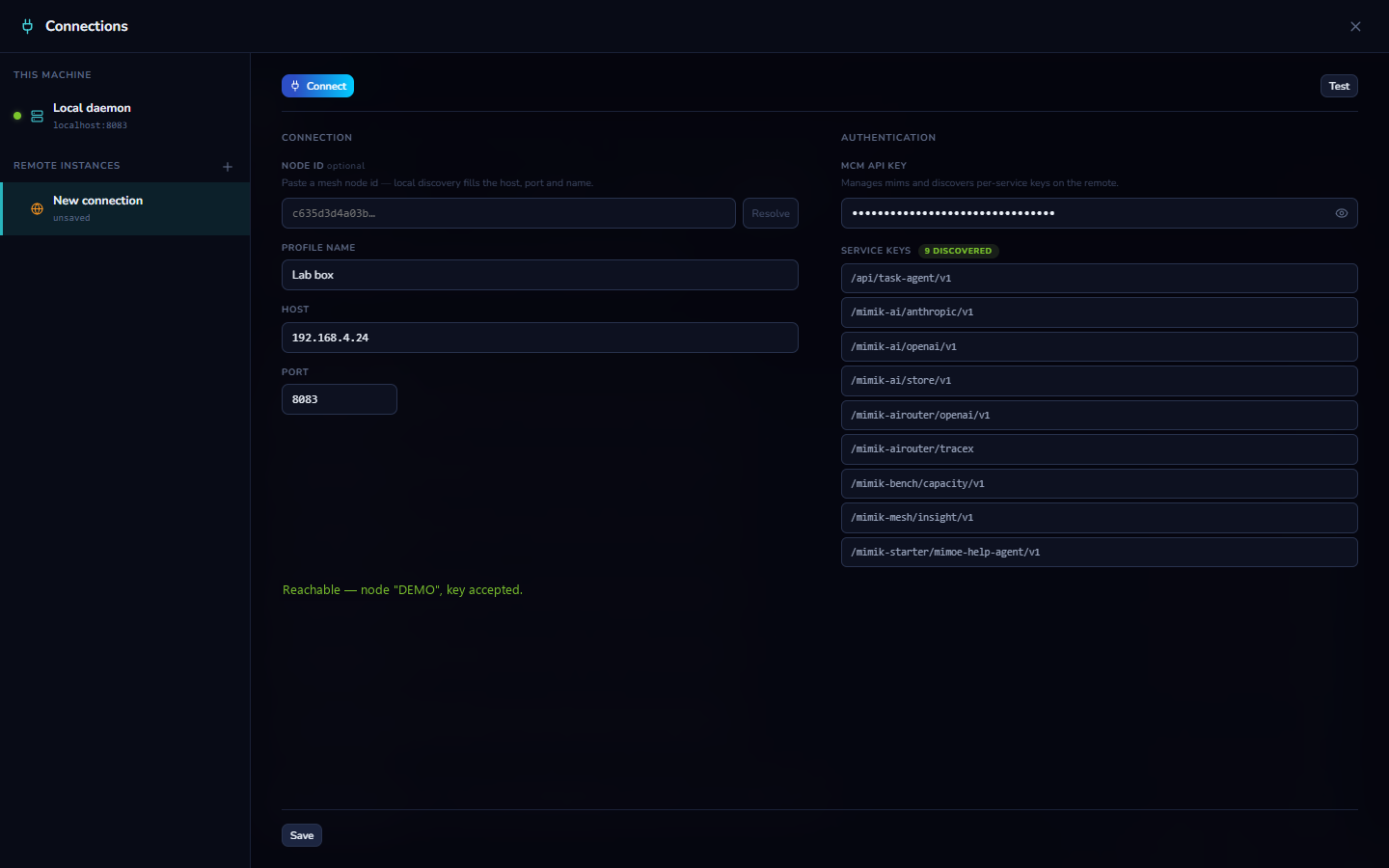 Manage Connections