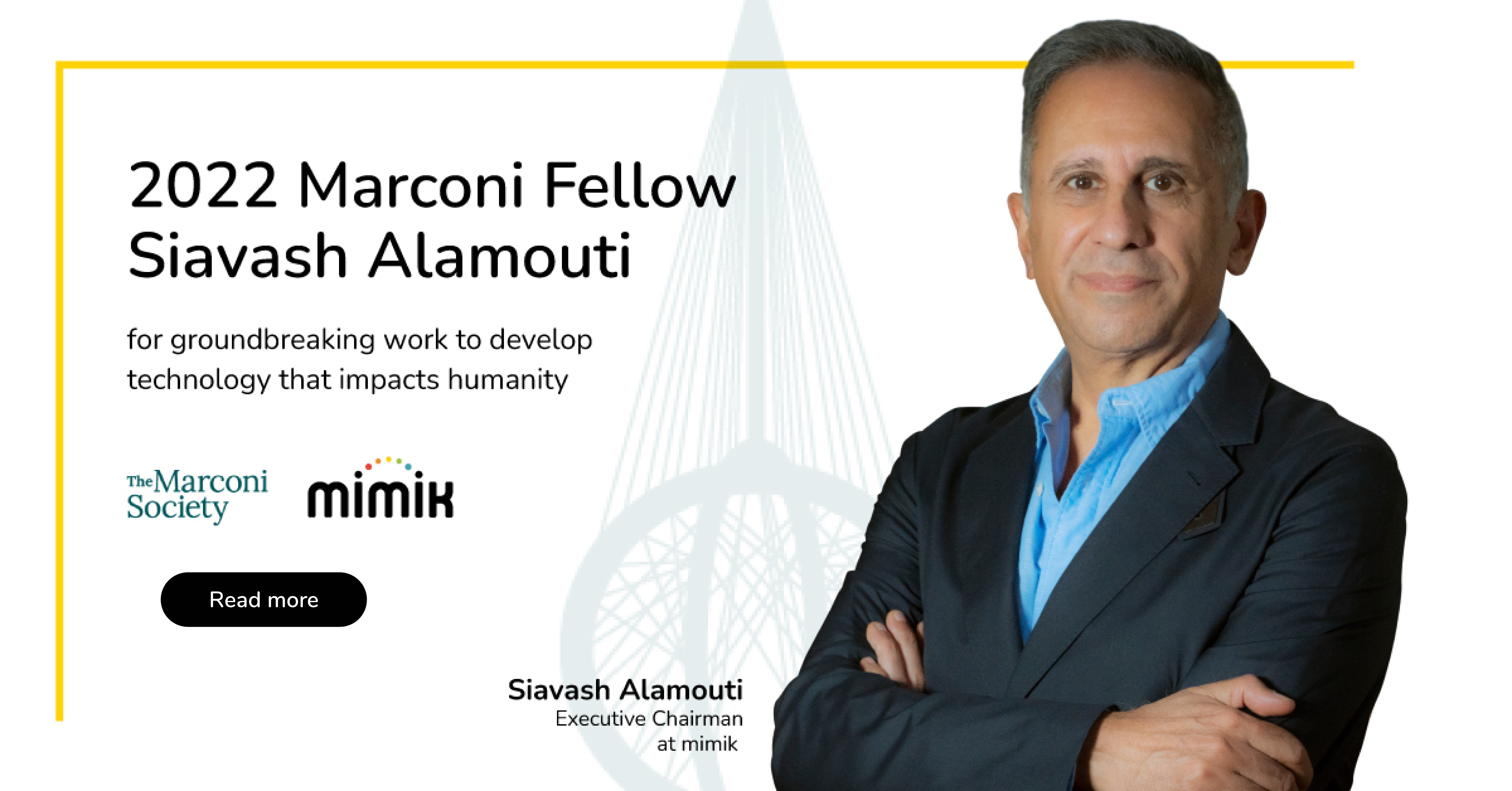mimik Executive Chairman Siavash Alamouti Awarded Prestigious 2022 Marconi Prize